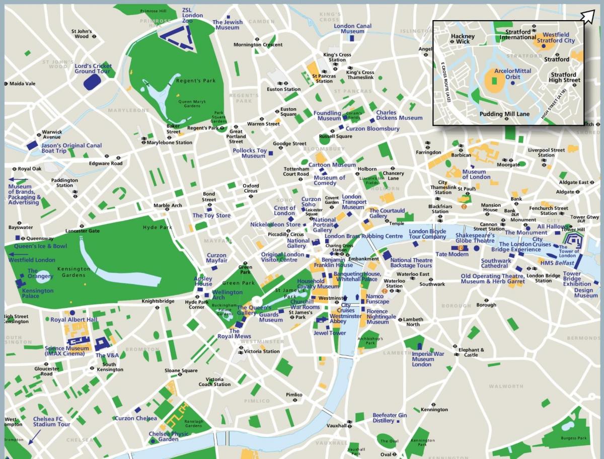 turismo de Londres mapa