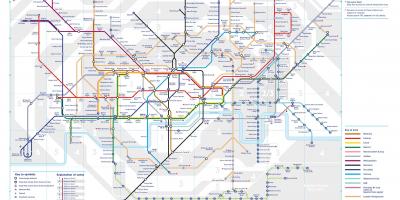 Mapa del metro de Londres de la estación de metro de mapa (Inglaterra)