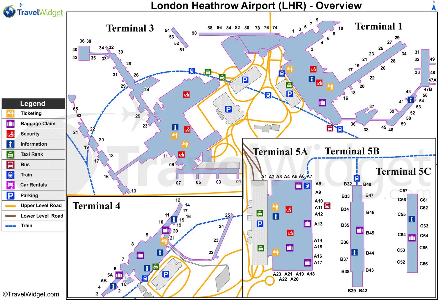 El Aeropuerto De Heathrow Mapa Heathrow Mapa Inglaterra   El Aeropuerto De Heathrow Mapa 