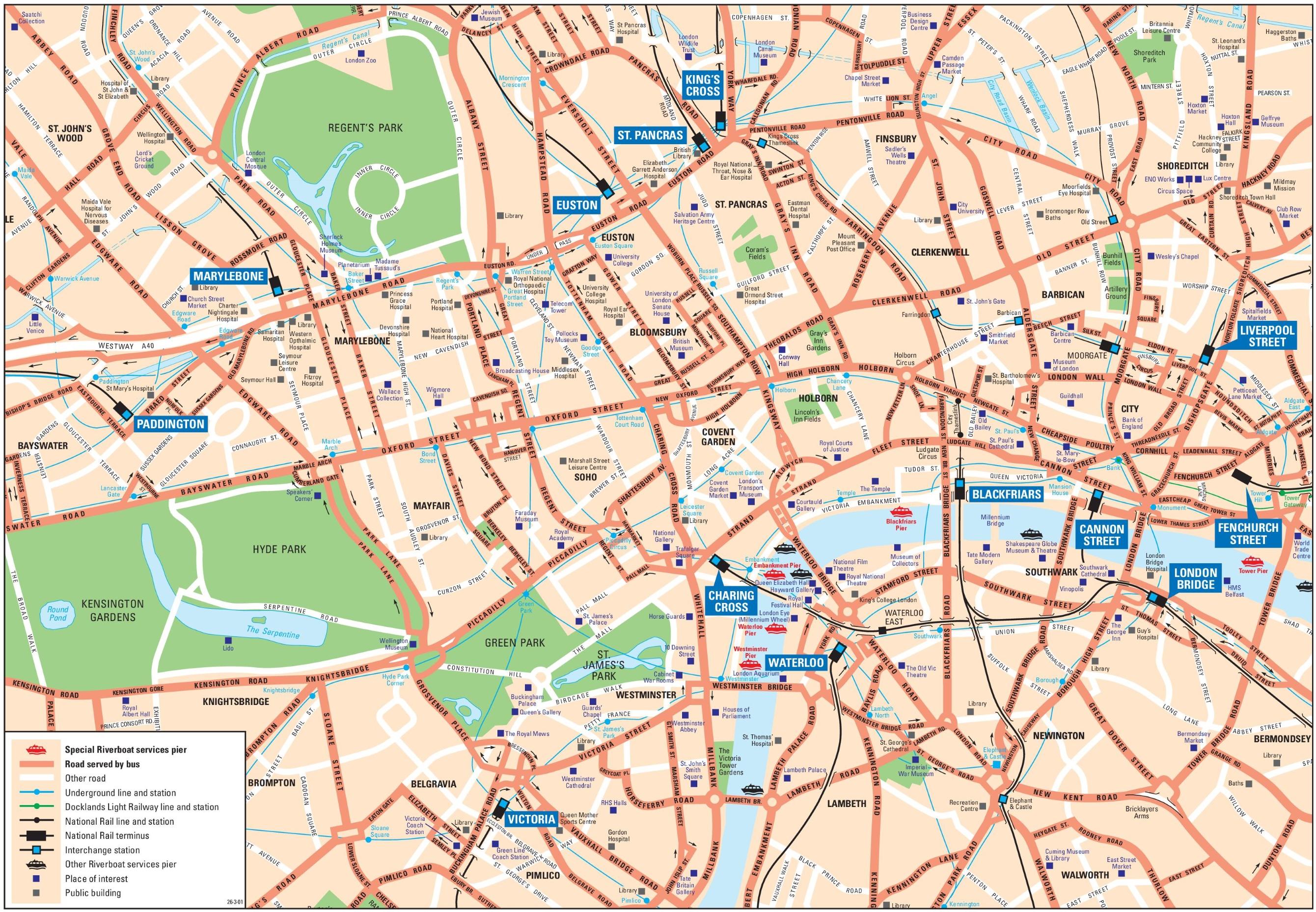 Mapa de Londres - Mapa de Londres (Inglaterra)