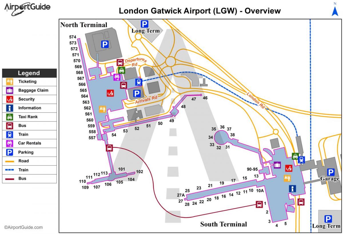 El Aeropuerto De Gatwick Mapa 