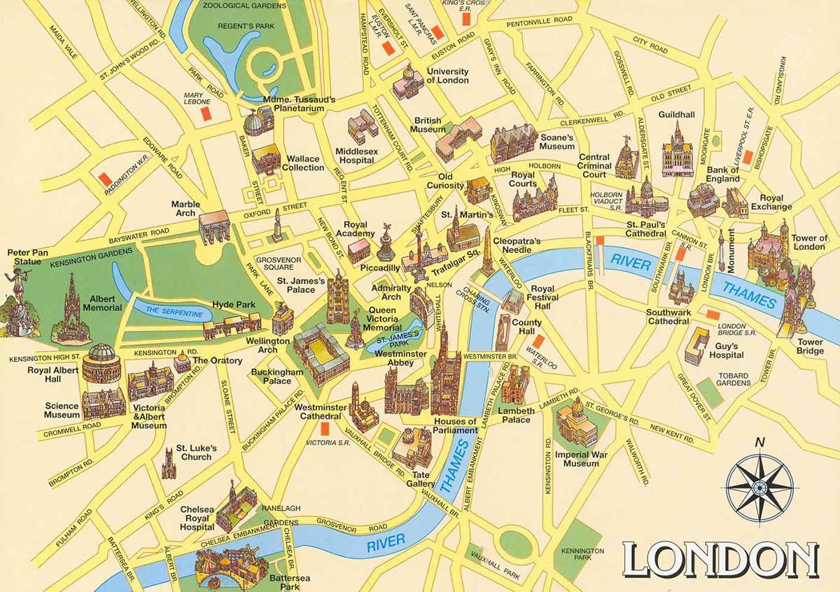 mapa del centro de Londres