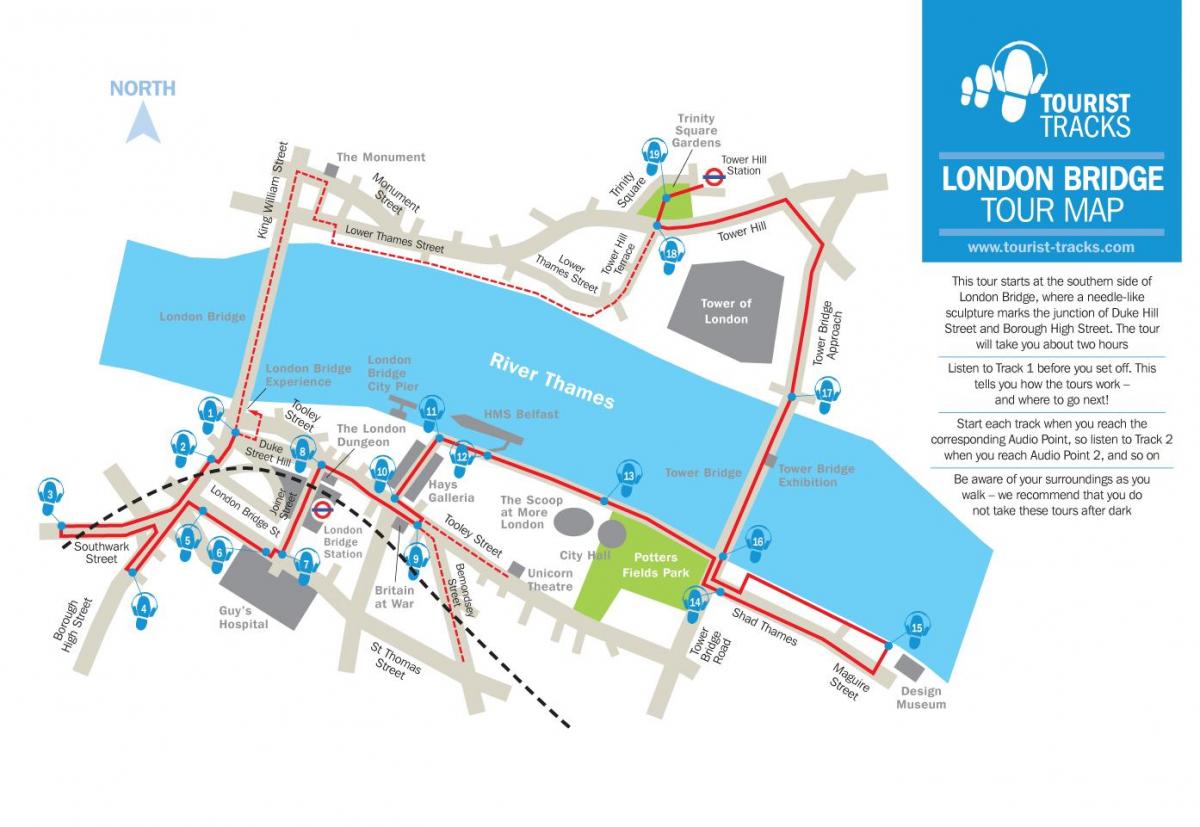 mapa del puente de Londres