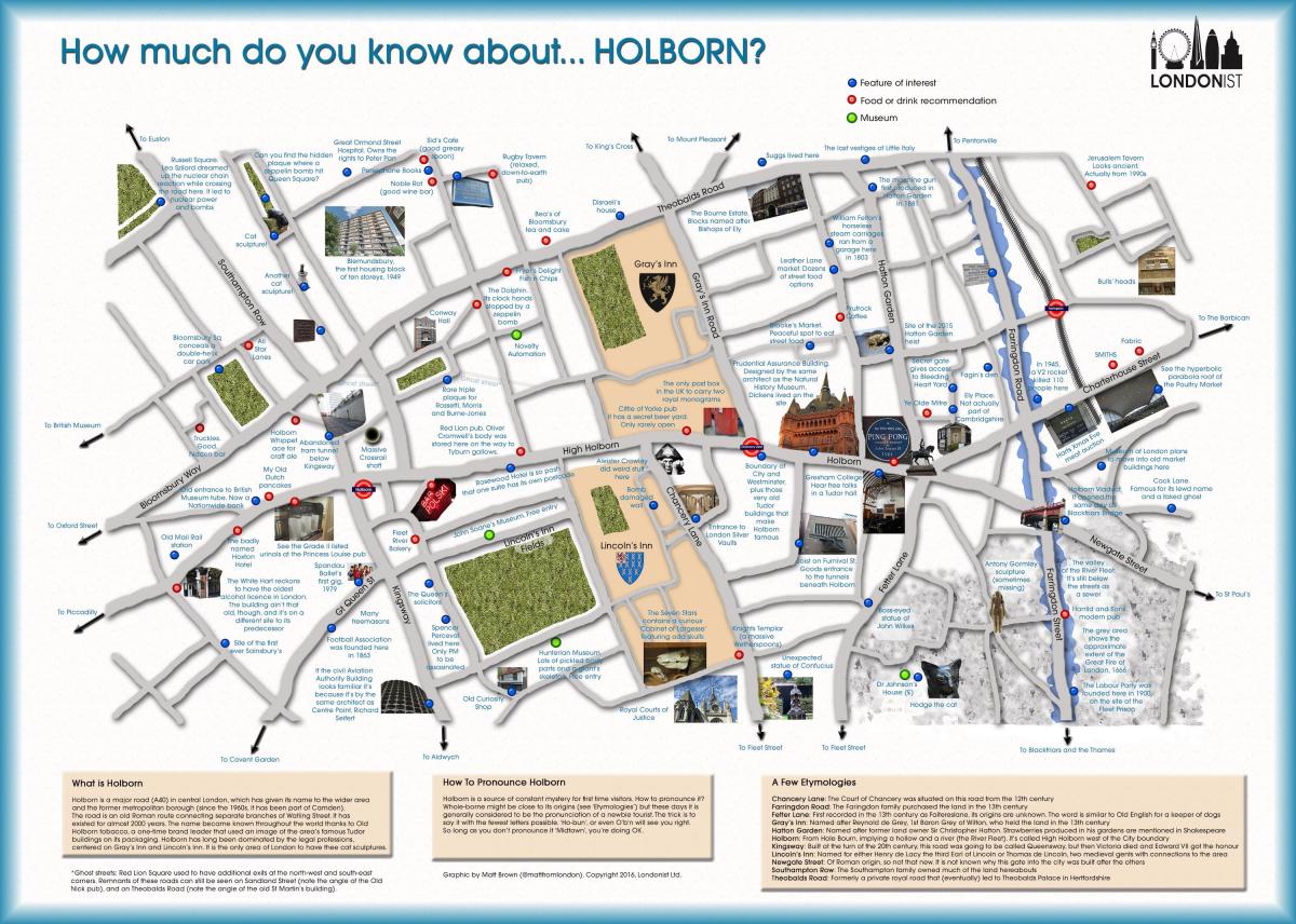 mapa de Holborn en Londres