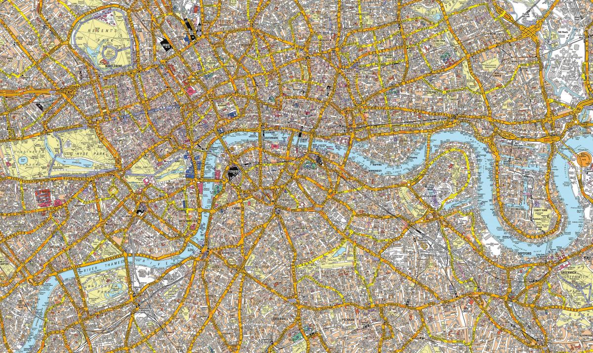 mapa de calle de Londres
