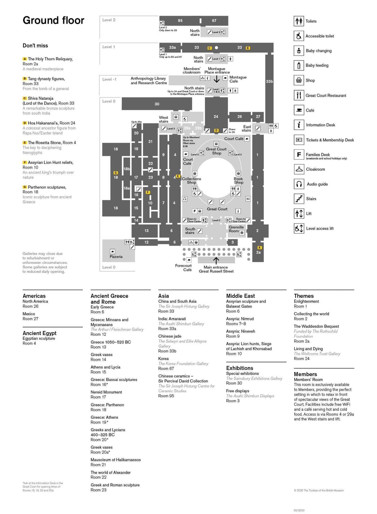 mapa de museo Británico
