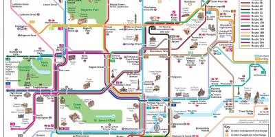 Mapa de autobuses de Londres