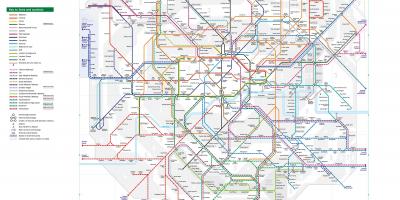 Mapa de las estaciones de tren de Londres
