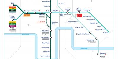 Docklands light railway Londres mapa
