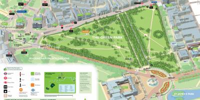 Mapa de Green park de Londres