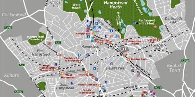 Mapa de Hampstead, Londres