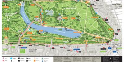 Mapa de hyde park de Londres