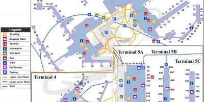 Mapa de la terminal de heathrow