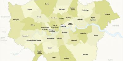 Mapa de distritos de Londres
