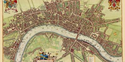 Mapa del vintage de Londres